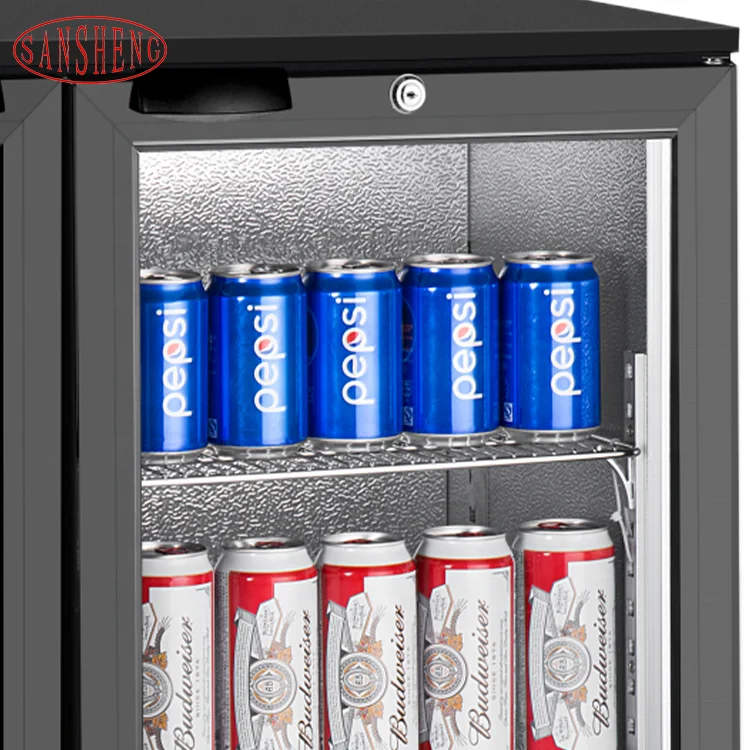 Double Glass Door Beer Cooler Bar Fridge Bar Under Counter Beverage Cooler Refrigerator