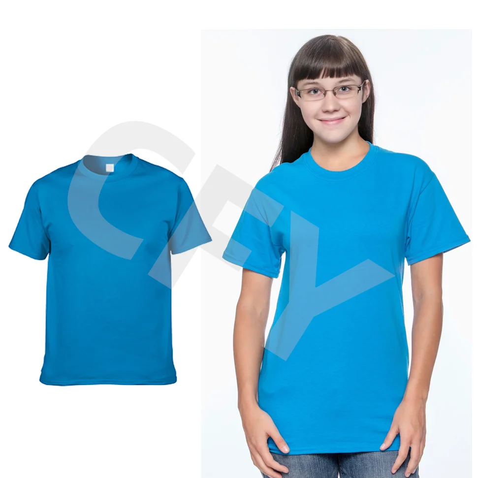 
Wholesale Manufacturer EU Size Classical Blank tshirts with Logo Custom Women Printing 