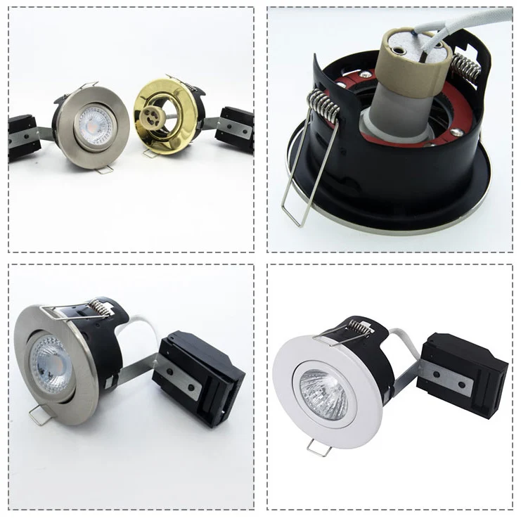 Adjustable Fire Rated Downlight Iron IP20 Dali Dimmer Dimmable Recessed Spot Down Light Trimless Ceiling Gu10 Led Downlight