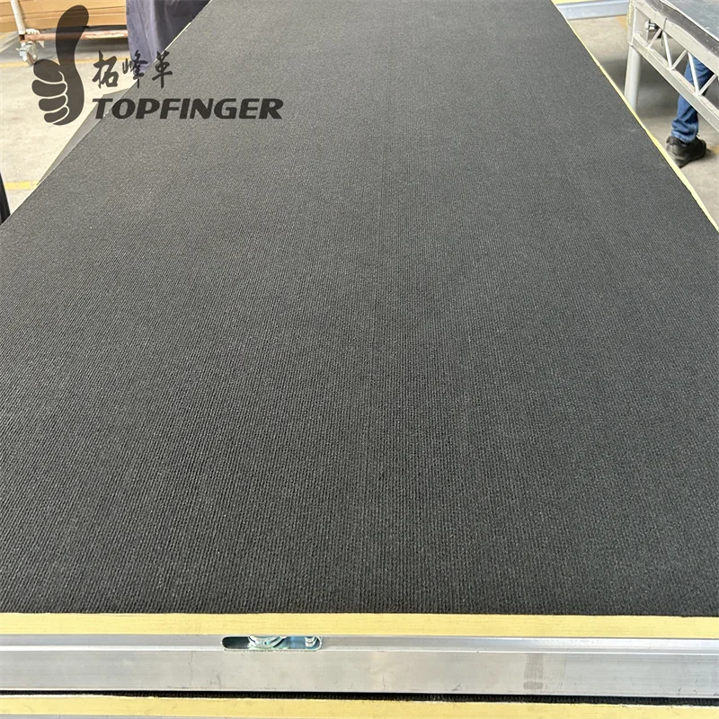 Topfinger лидер продаж ковровая портативная сцена легкая установка алюминиевая