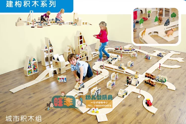 C02227 High quality toddler kids montessori wooden learning play set wooden school bus toys wooden pretend play toys