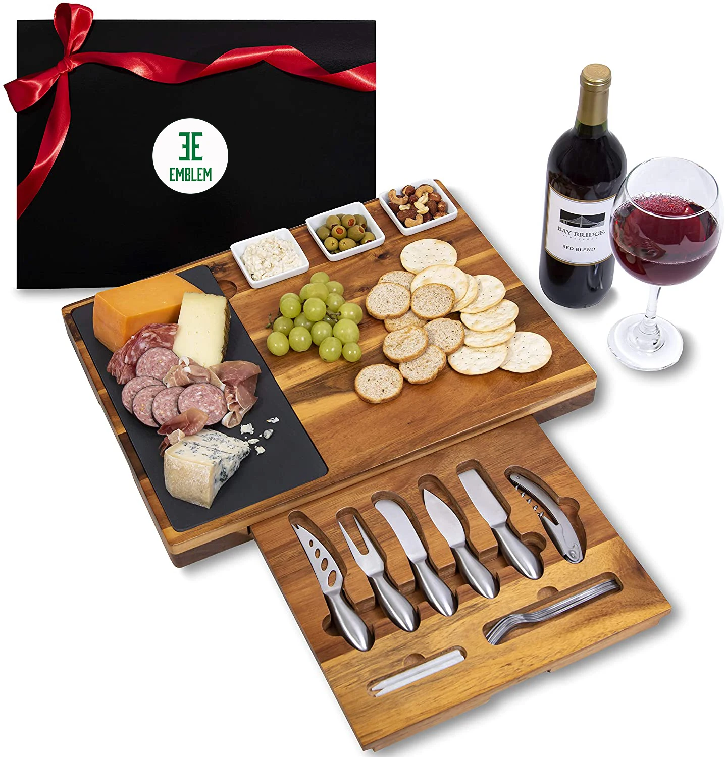Acacia wood cheese board set, wood cheese board set, Wood Charcuterie Board