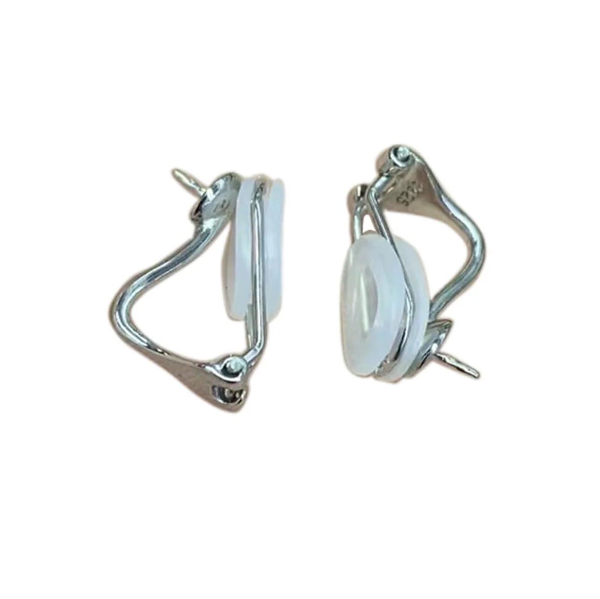 fashion 925 silver jewelry findings earring clip loop nature pearl,18k gold plating ,DIY jewelry Accessories