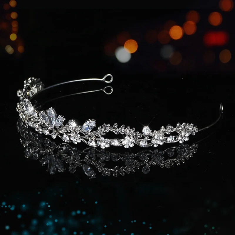 Оптовая продажа, Корона из сплава со стразами, свадебные тиары и корона для вечеринки для женщин