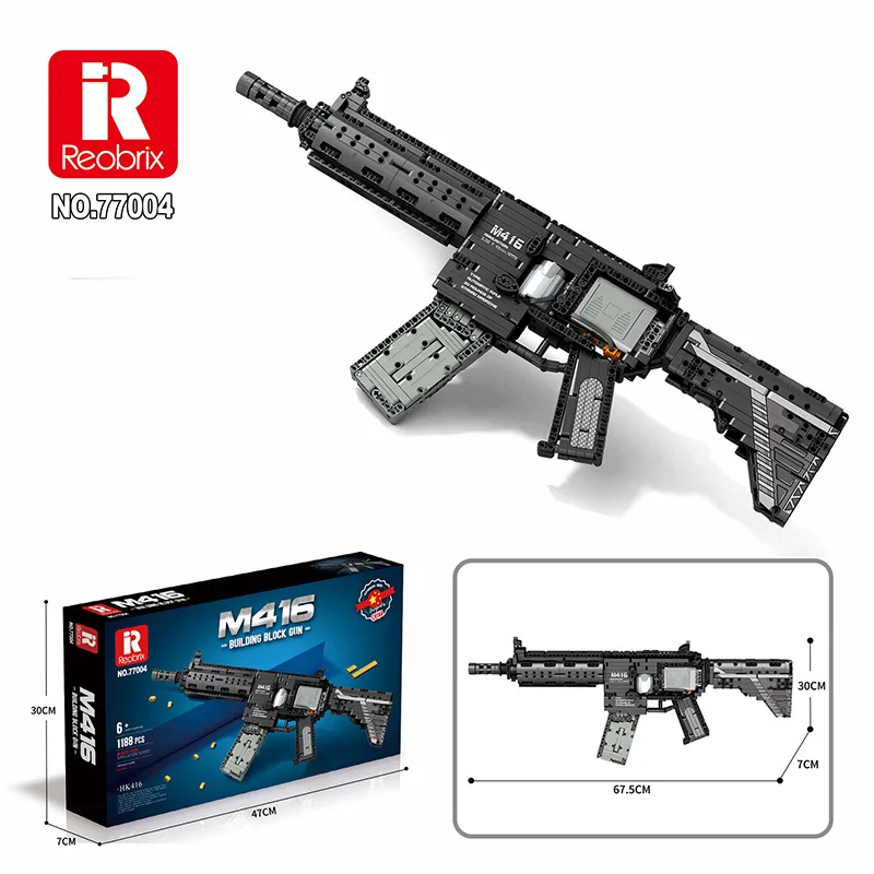 Reobrix Building Block Series of Toy Gun Army Weapons AK47 Model Bricks Construction Kits for Boys Compatible with Leading Brand