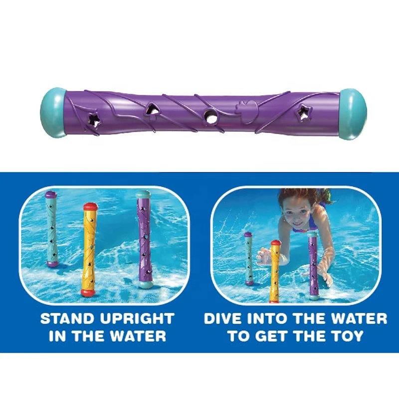 Cheap new swimming pool toys plastic diving stick pool dive toys for kids adults