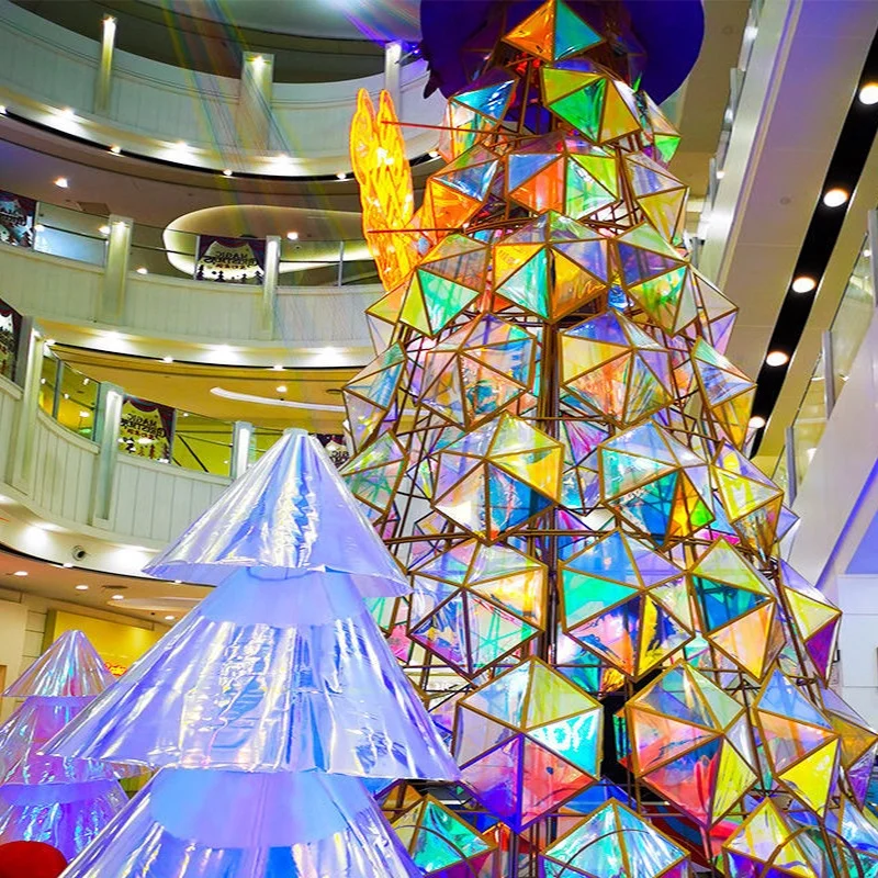 Rainbow Iridescent Film for Lamination, Candy Wrapping and Sequin/glitter Making Twist Film Transparent Soft Moisture Proof