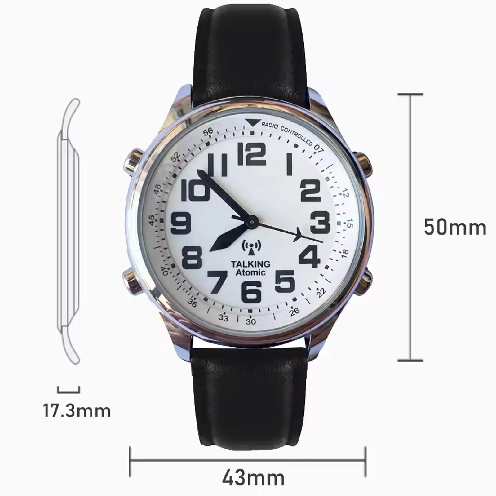 Talking Atomic Watch speak time with Loud and Clear Voice Large Number Time for The Blind Watches for Men Women