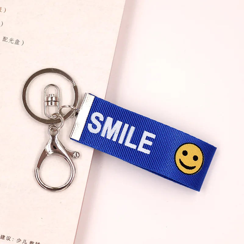 Hot Fashion Customized Car Keys Nylon Webbing Keychain for Wallet Bag Pedant