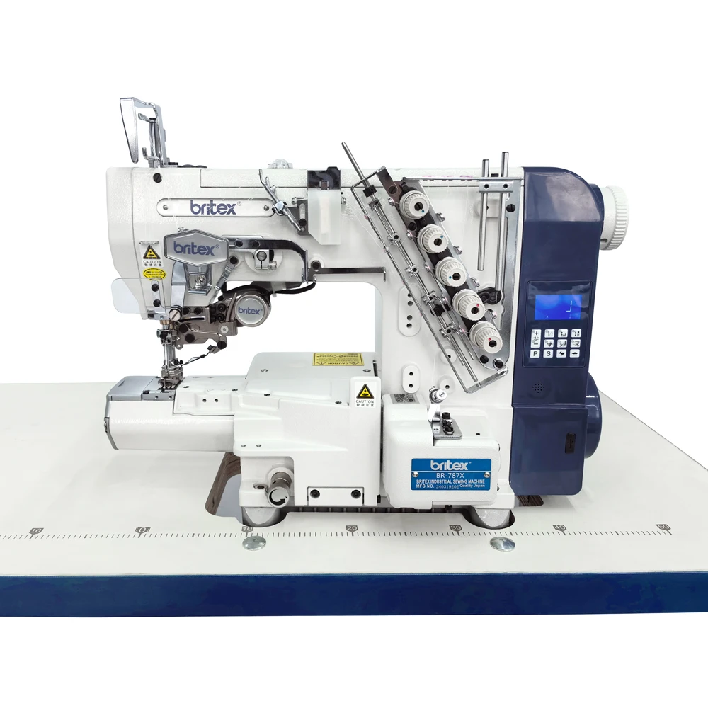 Manufacturer BR-787X Automatic thread cutting industrial Cylinder Bed Interlock flatlock Sewing Machine