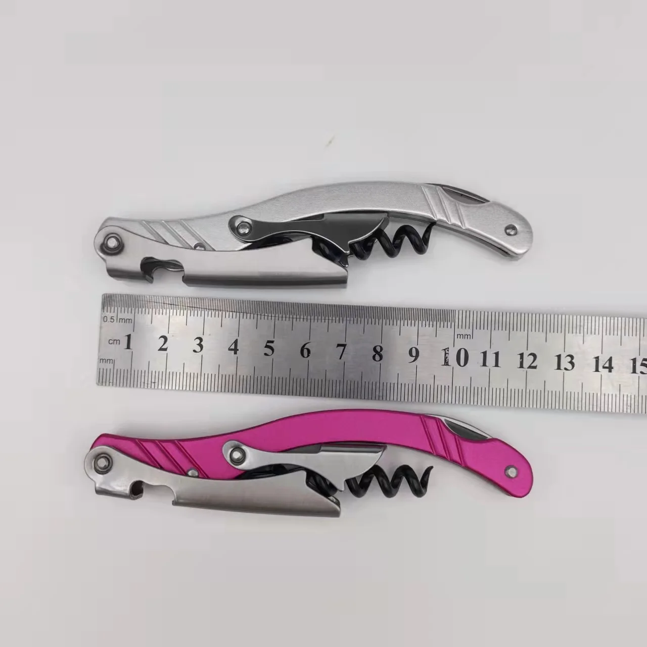 New Design Aluminum Handle Lever Corkscrew Wine Bottle Opener