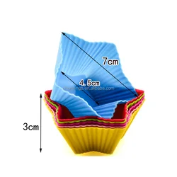 Food Grade BPA free Reusable Nonstick Silicone Muffin Baking Cake Cups Cupcake Liners
