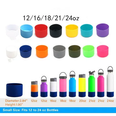 BPA Free Silicone Boot Sleeves Anti-slip Cover Protective Sleeve Pet Water Feeding Bowl Silicone Bottle Sleeve