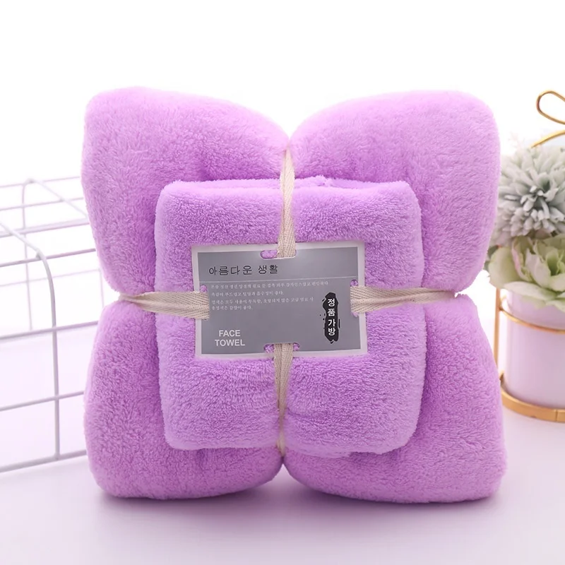Комплект полотенец из микрофибры и кораллового флиса