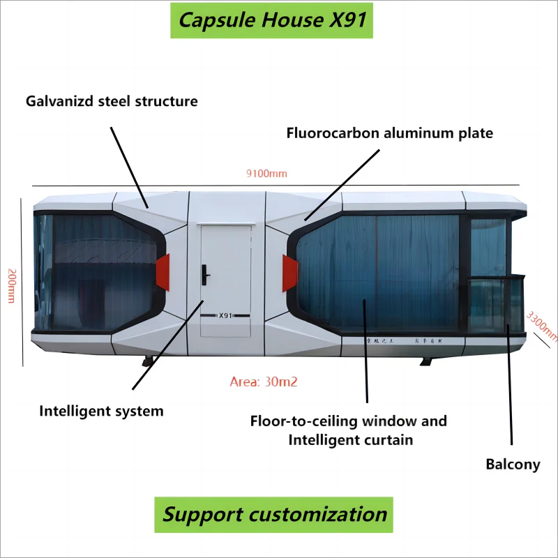 Prefab Modular 2024 Luxury House Space Capsule Houses Bed Cabin Hotel Contain House Manufacturer