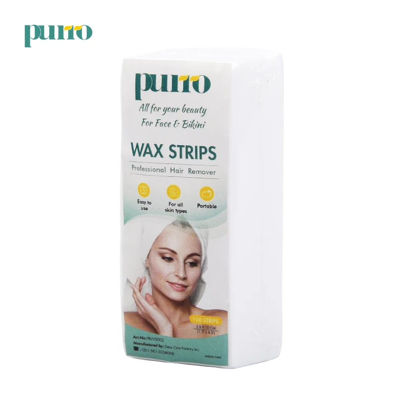 
PURRO Cheap Small Size Facial Disposable Waxing Hair Removal Wax Strips 