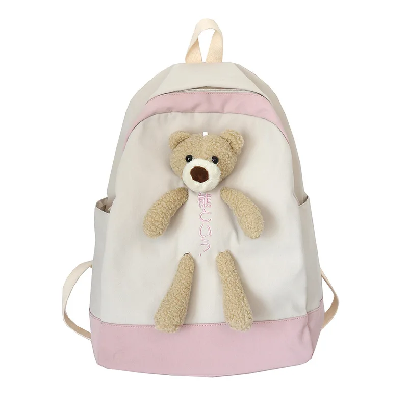 Schoolbag Nylon Female Korean Version Fresh Girl Cartoon Breathable Large Capacity Multicolor Optional Backpack Wholesale
