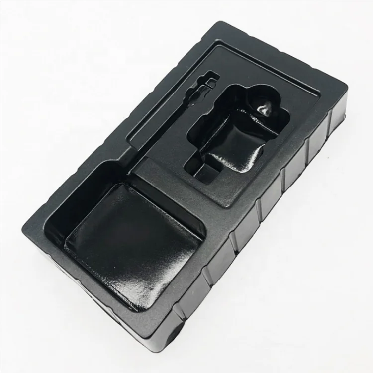 
Guangzhou 2021 Vacuum Formed Velvet Plastic Cosmetic Blister Insert PS Flocked VAC Packaging Tray 