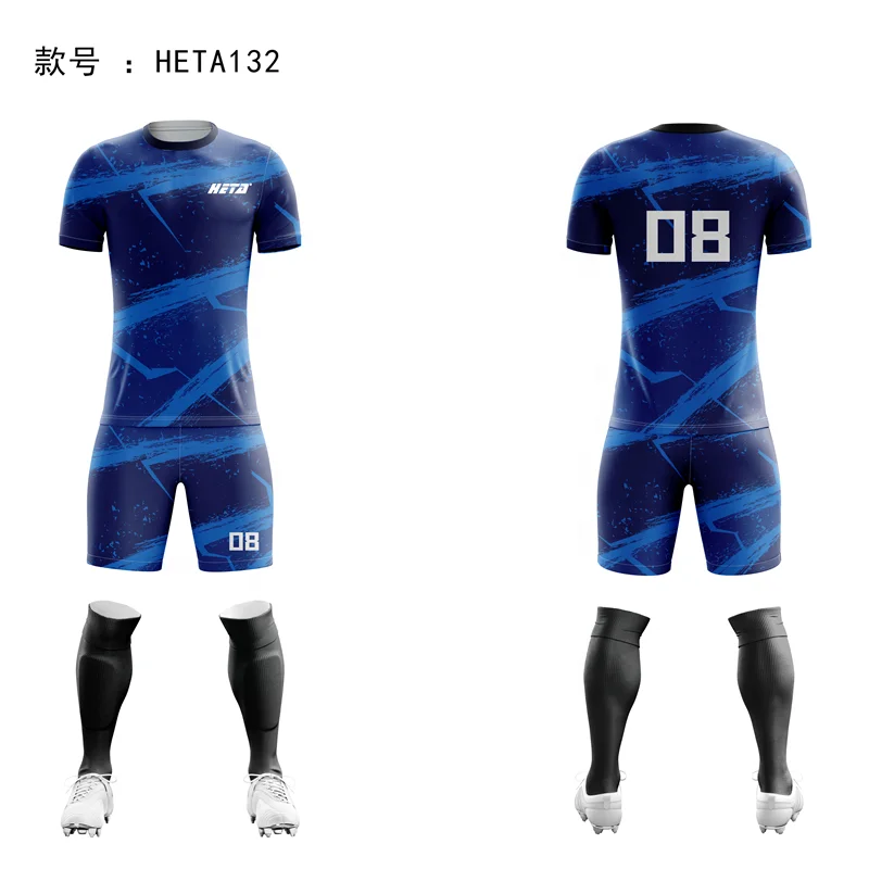 Custom Quick Drying Polyester Soccer Wear Jersey Football Uniform Football Kits Full Set Soccer Kit