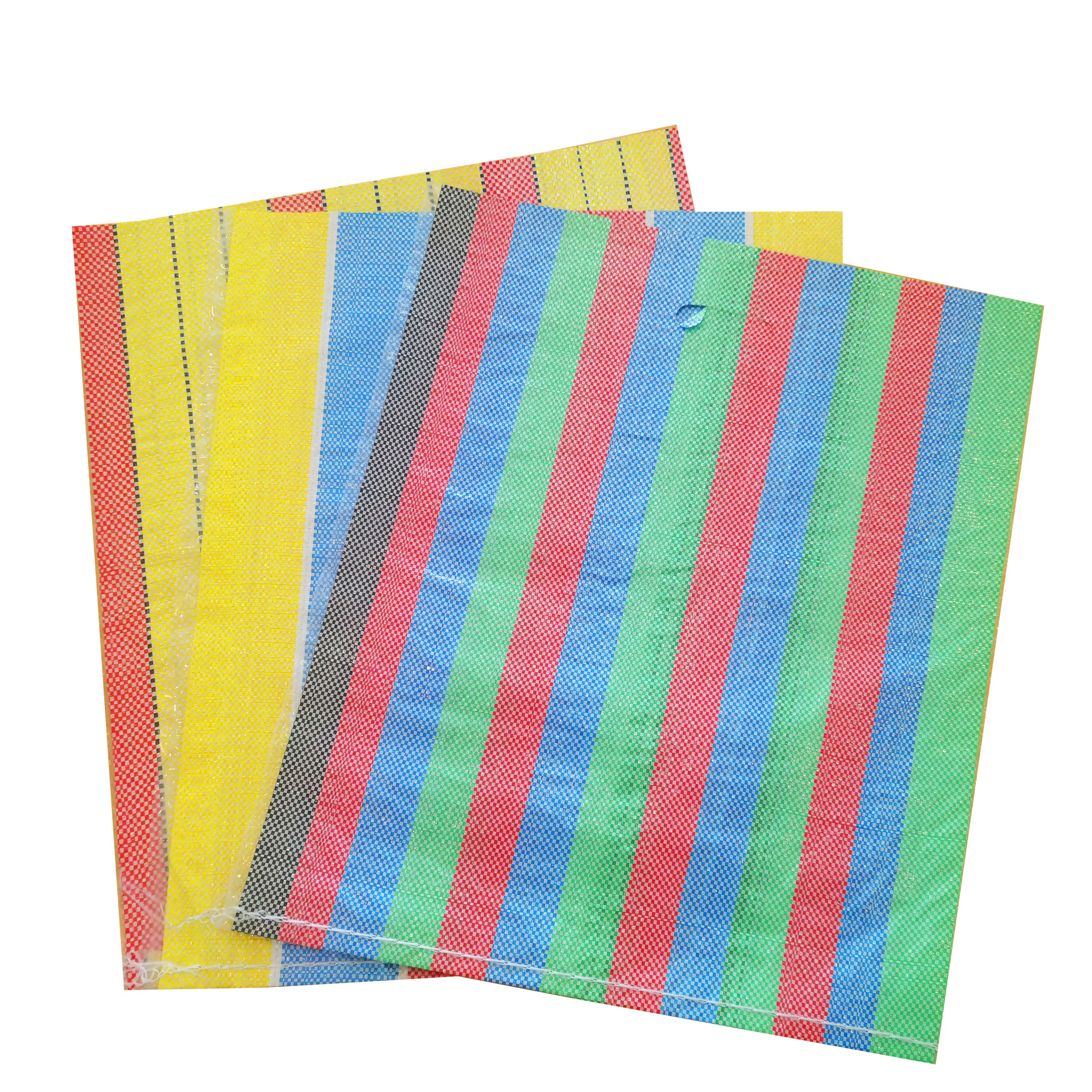 Congo Ghana Mauritania Tanzania Laminated Polypropylene PP Woven Shopping Bag Market Sack for Grocery Marketing Packaging Usage