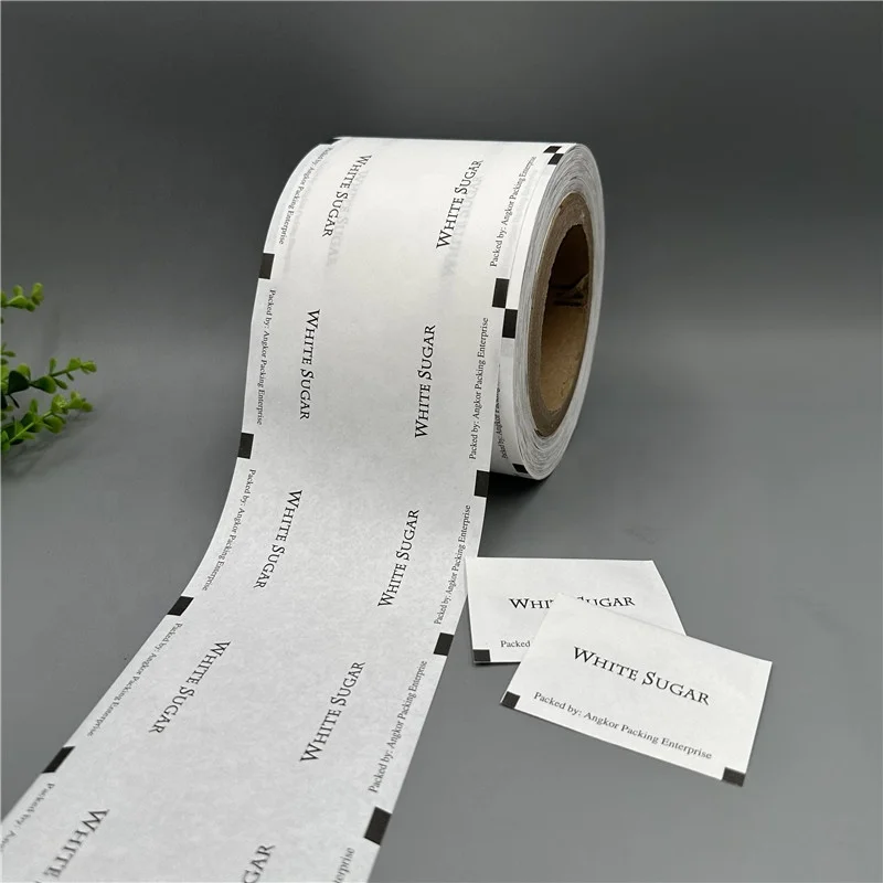 White Kraft Paper Laminated Plastic Packaging Rolls Pe Coated Paper Packaging Paper Rolls Film For Sugar Sachet