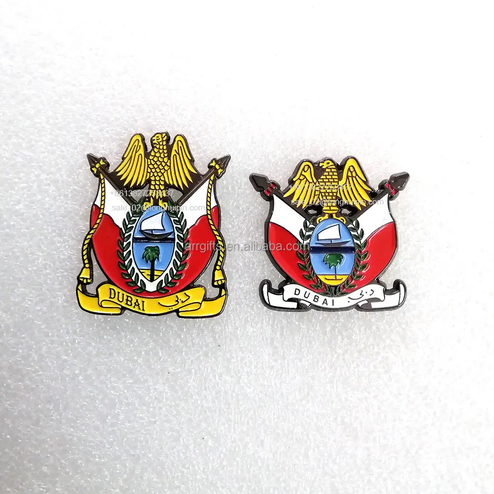 Dubai official magnet badge UAE government of Dubai logo mobile phone sticker magnet brooch badge pin
