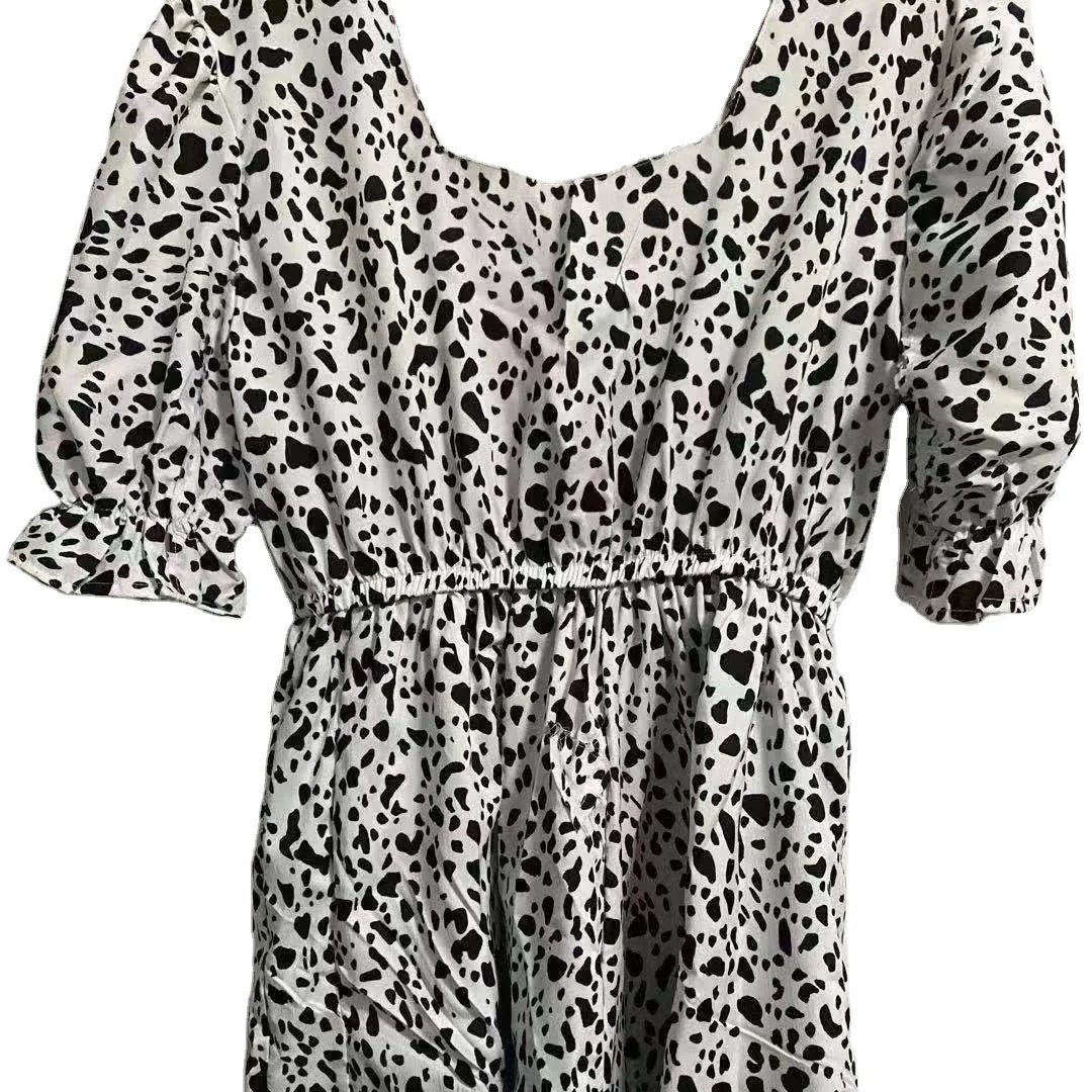 
new products 2021 unique womens short sleeve white mini dress european style casual summer dress 