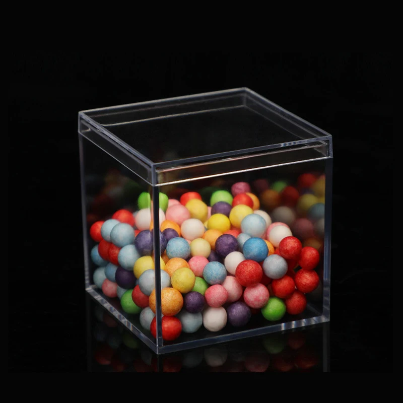 Акриловая коробка с крышкой для конфет из пищевого оргстекла