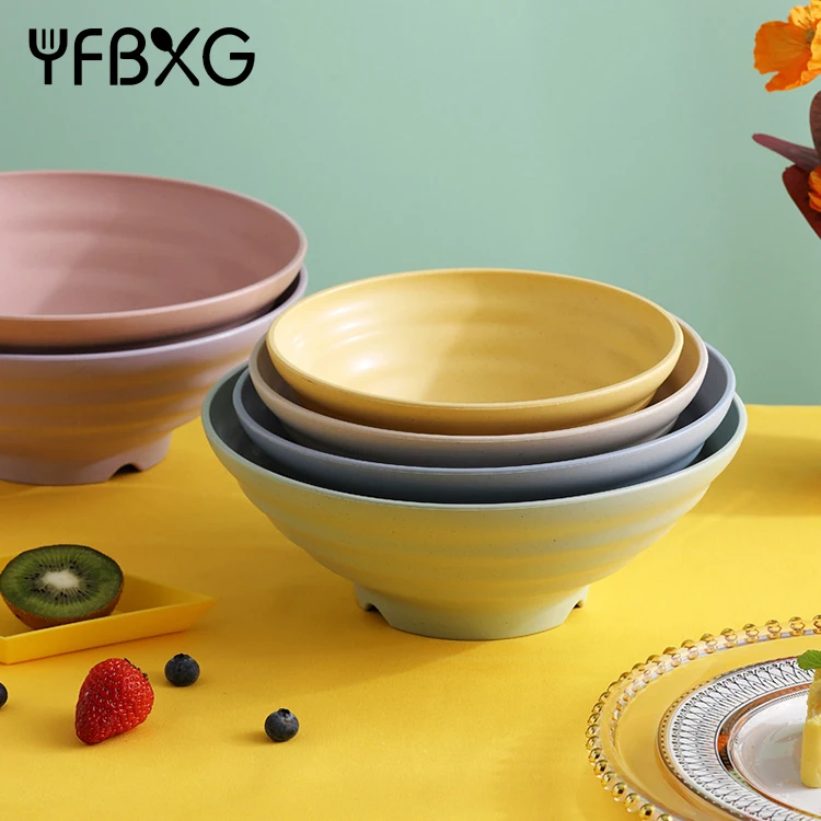 7.5 inch 8.3 inch 9 inch 9.8 inch wheat straw ramen bowl set Japanese custom noodle