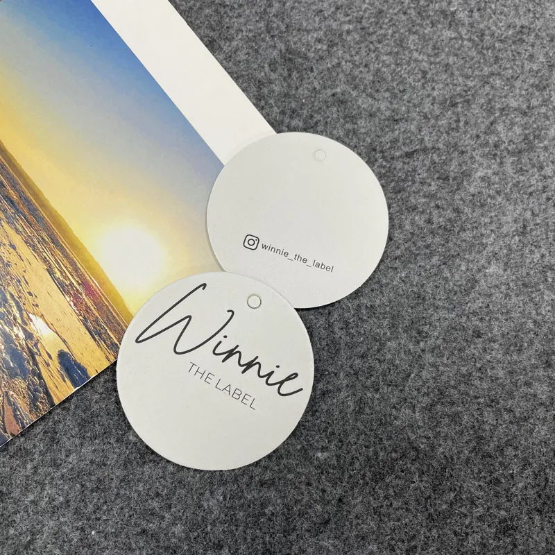 Round Shape Hanging Tag For Clothing/Product Custom Logo Hang tags Clothing Paper Garment Tags Labels With Printing