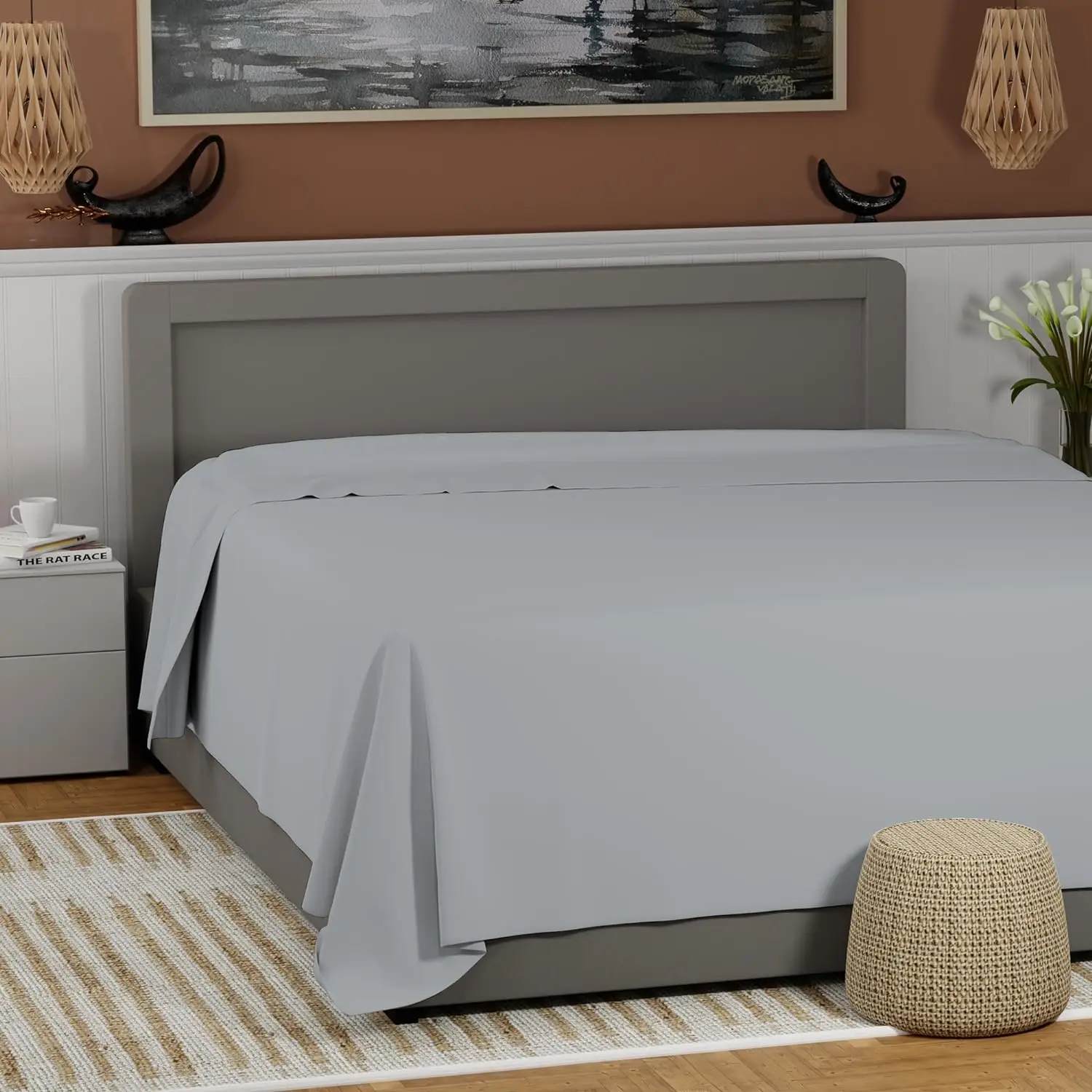 2024 New wholesale 100% Egyptian Cotton Flat sheet