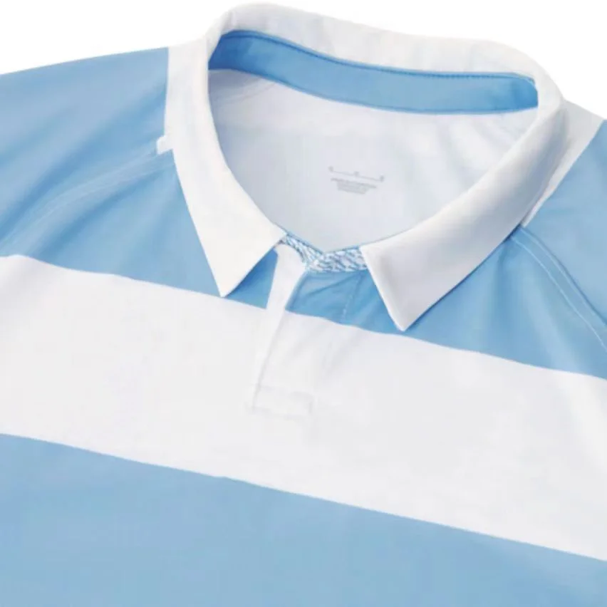 White/Blue Stripe Rugby Football Shirts Argentina Rugby Jersey