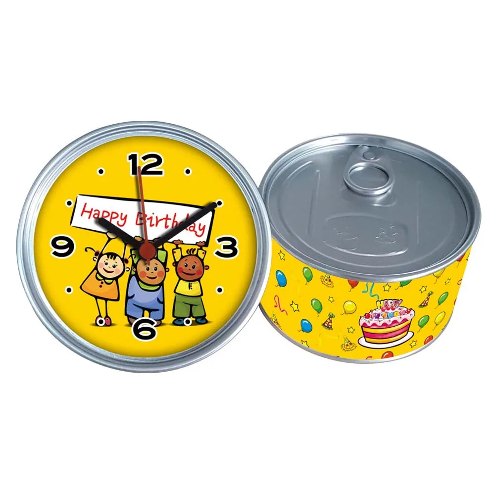 New desgin clock nestle cream can alarm clock Tin clock