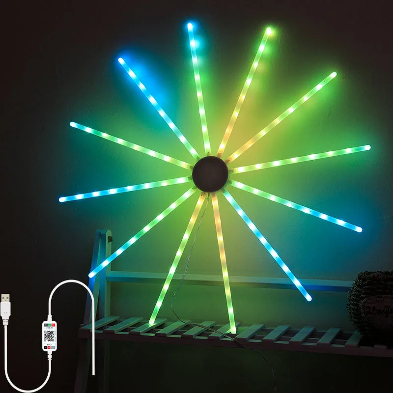  Домашний декор 3D фейерверк лампа с дистанционным управлением RGB-подсветка симфония Динамический светодиодный ночник для украшения дома Новое поступление