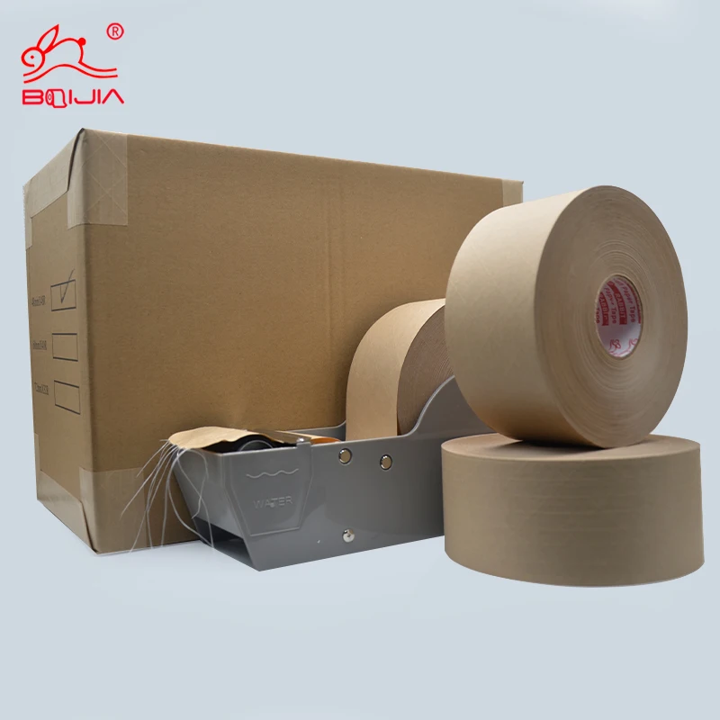 Self Adhesive Kraft paper Gummed Tape jambo roll / bopp tape with Custom printed