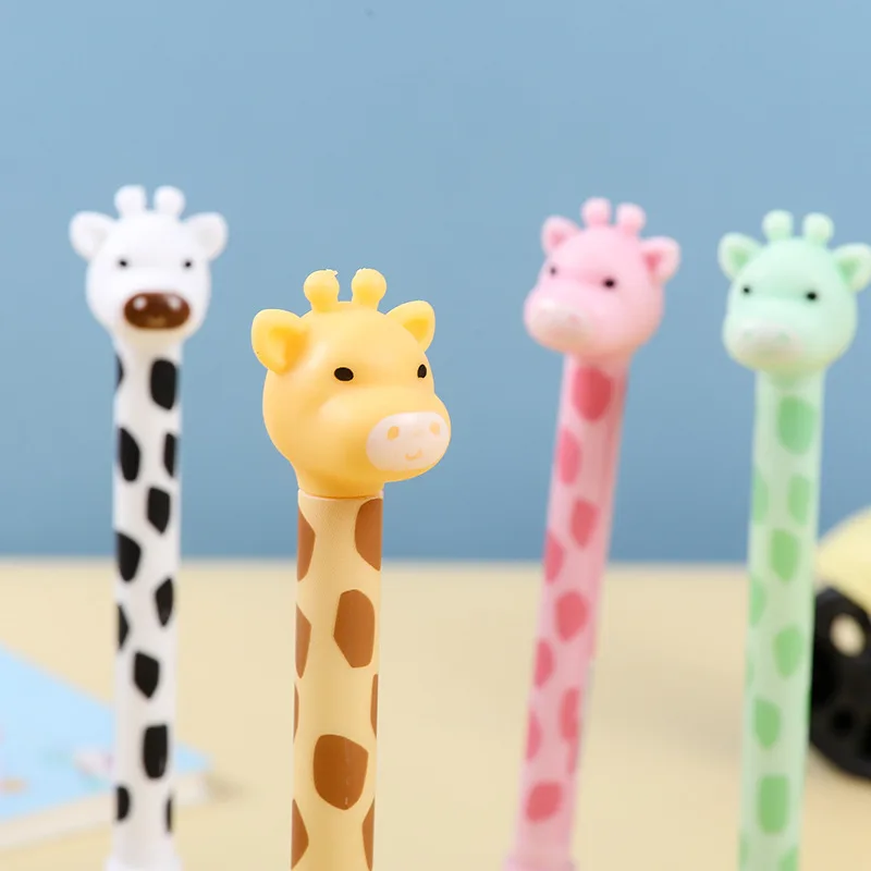 CHXN  Giraffe neutral pen cartoon deer shaped pen cute stationery student writing tool water-based pen