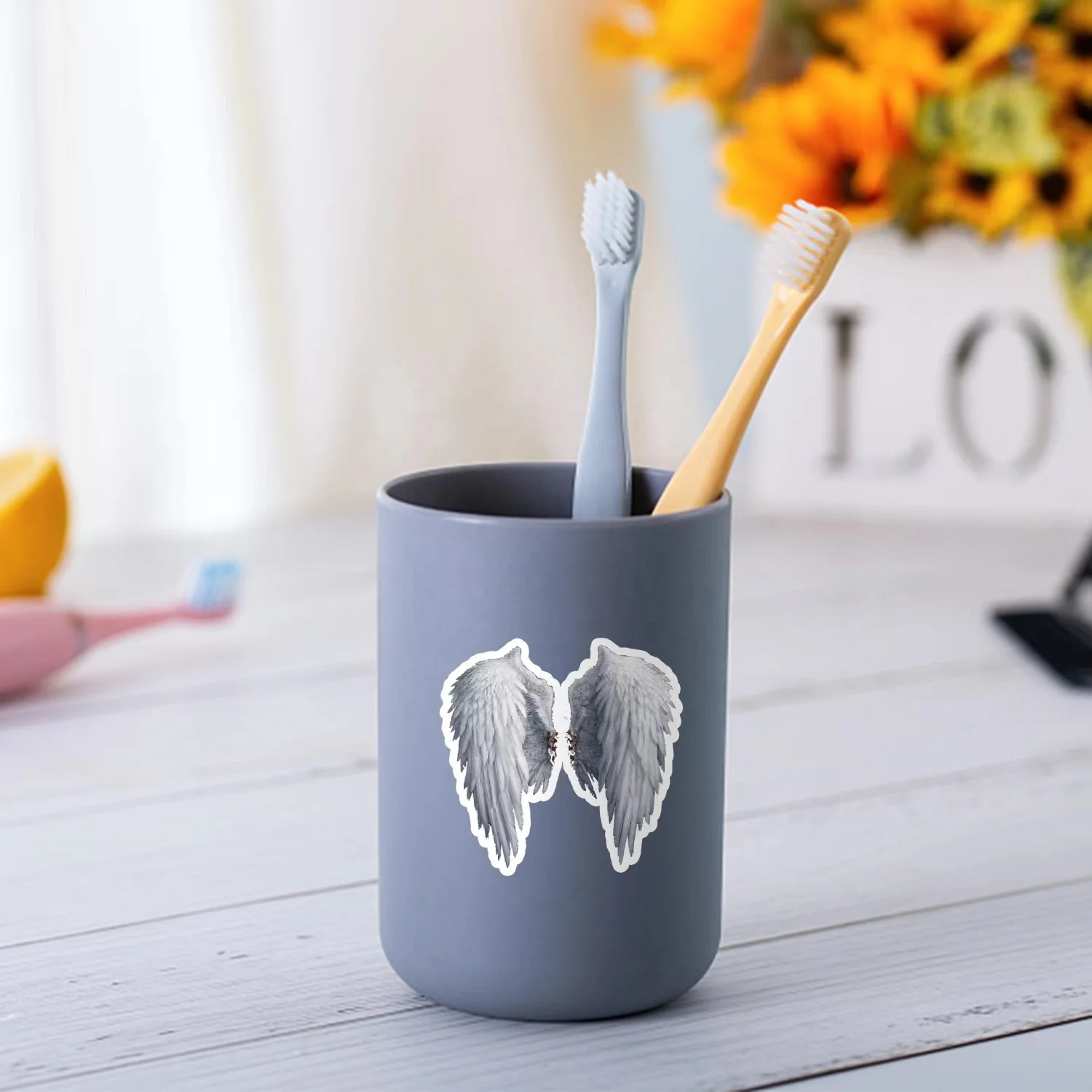50pcs Angel Wings waterproof PVC graffiti sticker packs for kids laptop skateboard luggage notebook cup bottle decoration