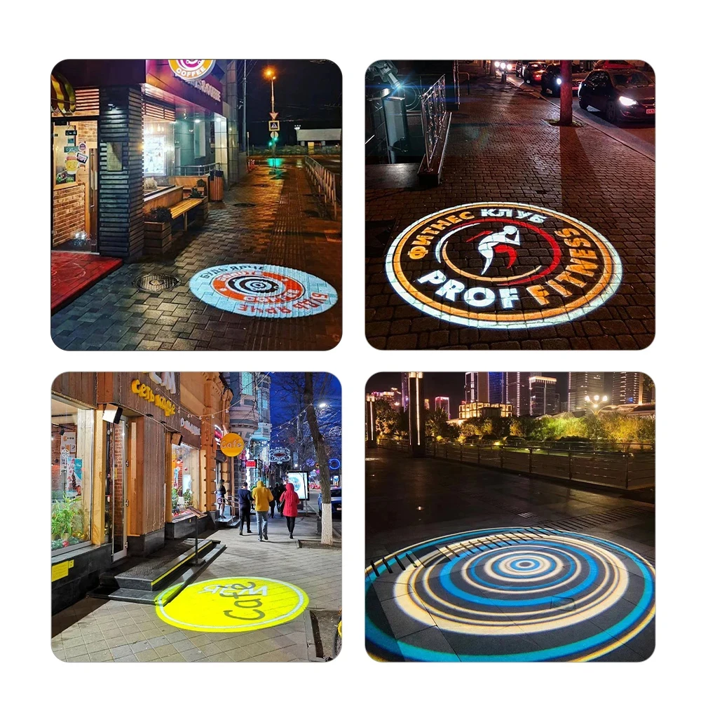 Custom 120w Outdoor Waterproof Gobo Projector Light 14000 Lumen Logo Floor Projector 60w 100w High Brightness Super Clear