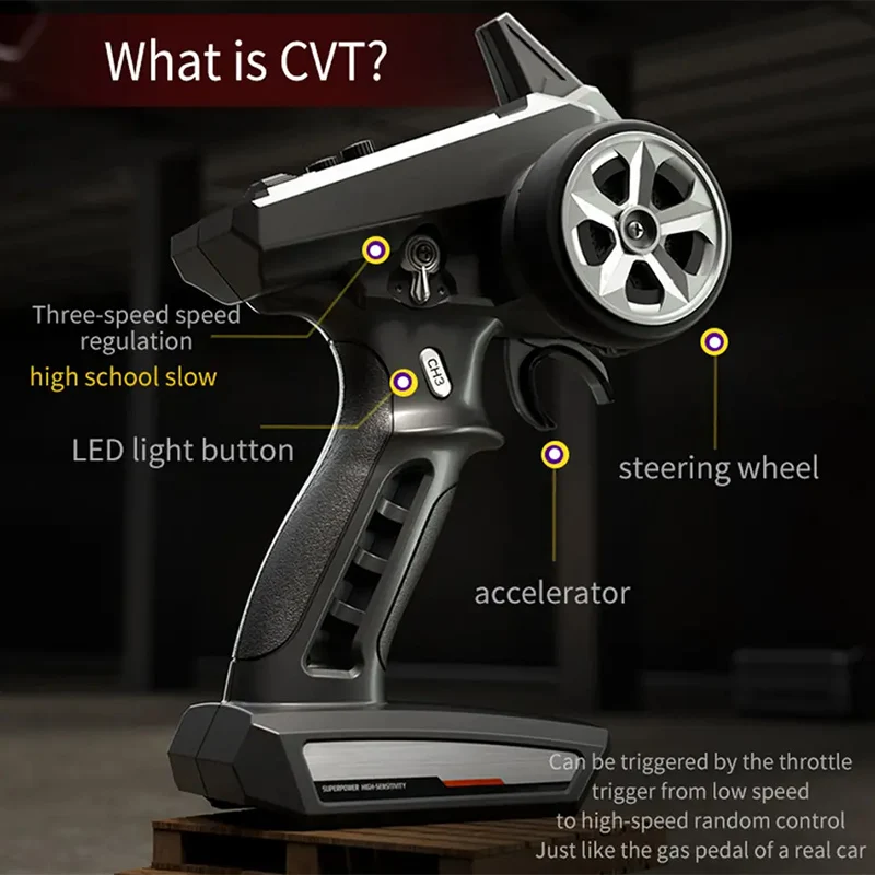 SCY 16101 Pro Drift Alloy Metal Led Hydraulic 70km High Speed Remote Control RC Trail Truck Brushless Toy Vehicle For Boys