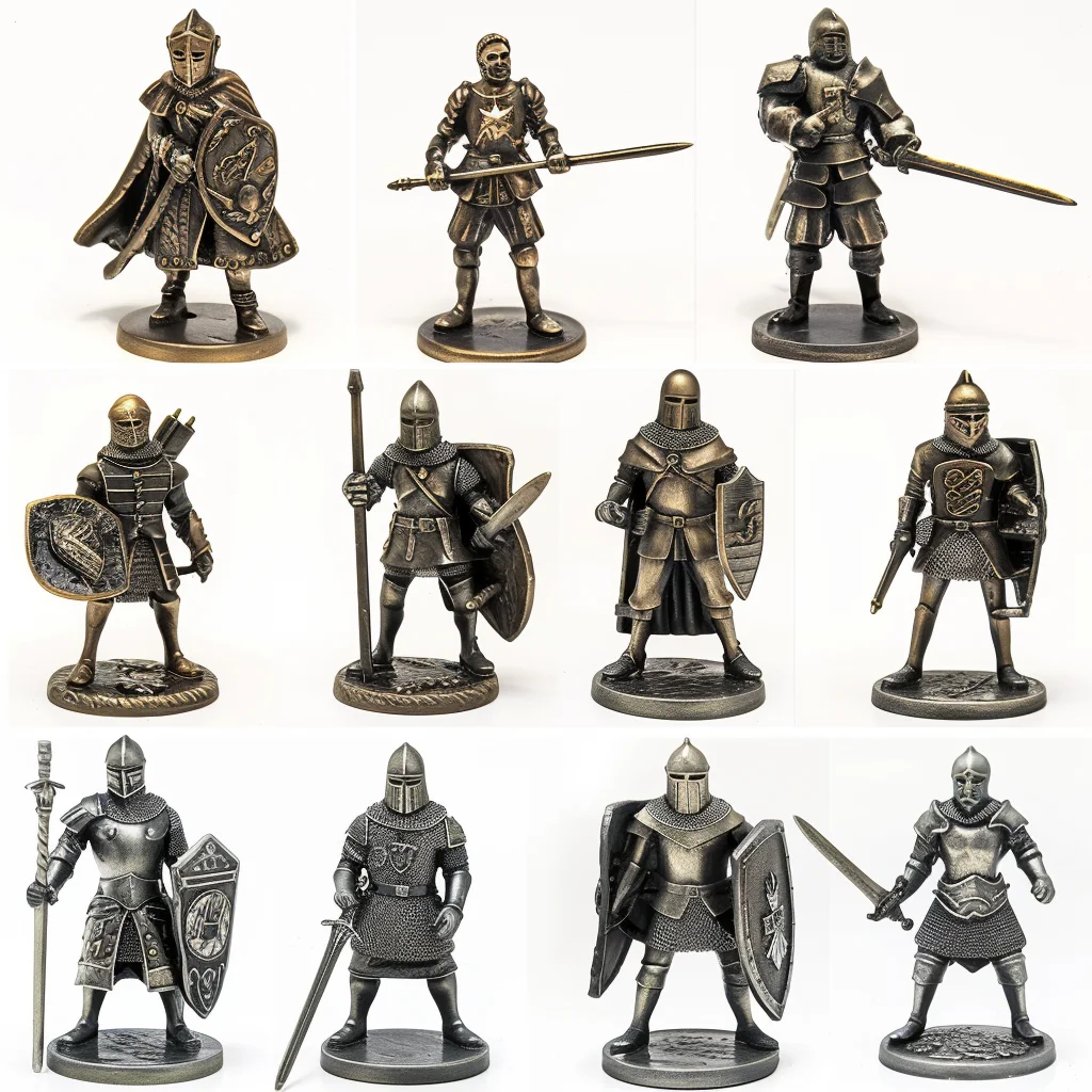 Manufacturer Antique Custom Made Metal 3D Zin Miniature Solider ActionMetal Soldier Figurine Sculpture