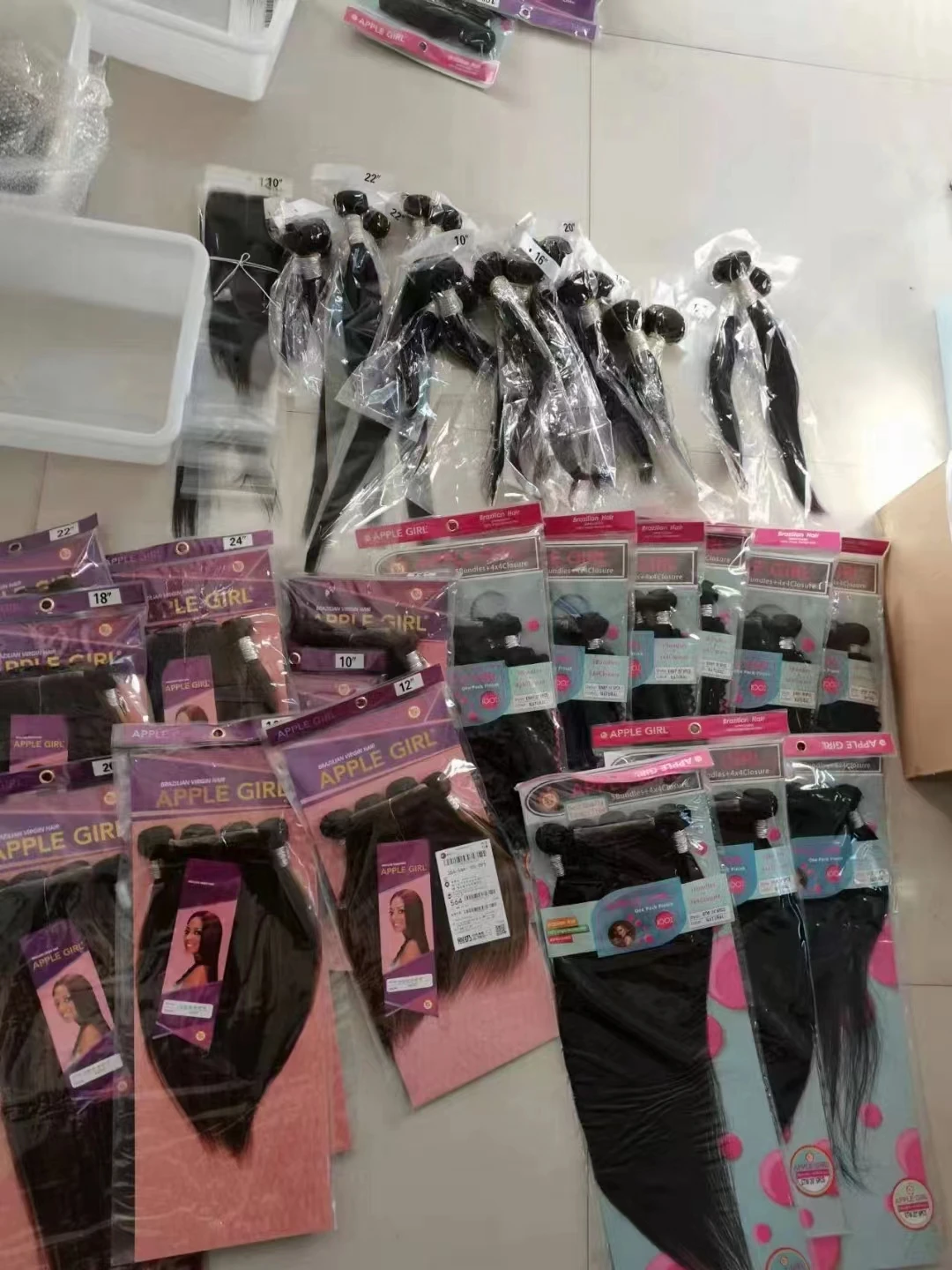 Brazilian Human Hair Bundles and Closure Set Packet Hair With T Part Lace Closure Set Human Hair Extension