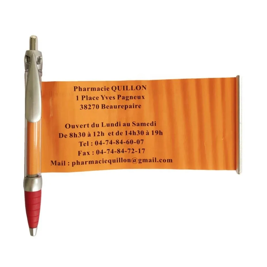 Most Popular Promotional Banner Flag Pen Message Pen Banner Ballpen