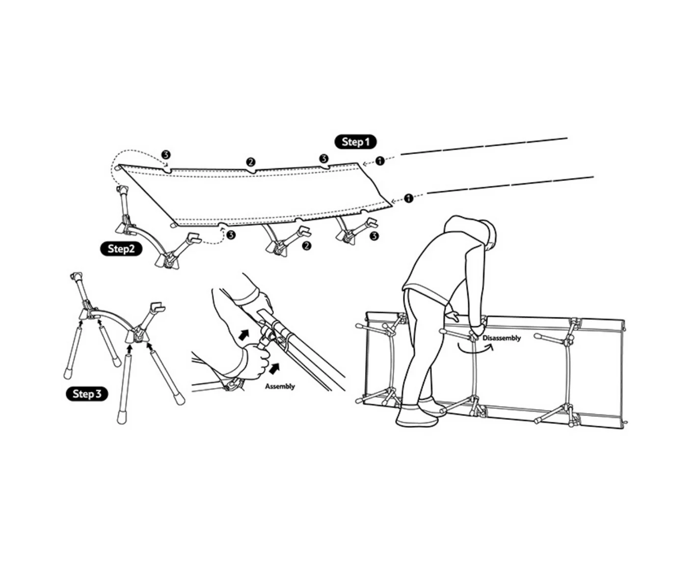 Aluminum Camping Cot Adjustable Height Sleeping Cot Folding Camping Bed Ultralight Compact Travel Fabric Foldable Bed Oxford