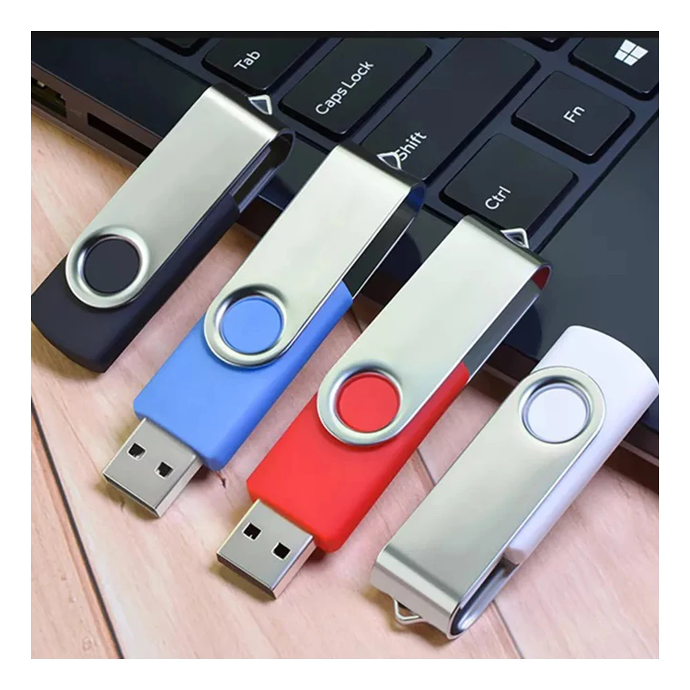 OEM Promotional Classic U Disk PVC Plastic Metal Sublimation Custom Swivel Rotate Shape Portable 8gb USB Flash Drives with Logo