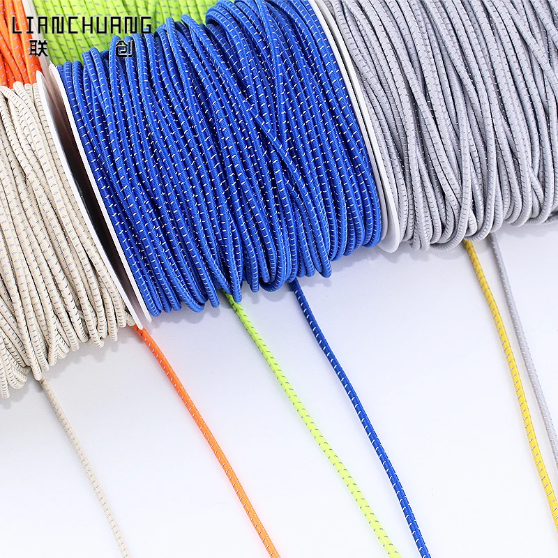 Factory Wholesale Strong Stretch Elastic Bungee Cord Braided Round Rubber Elastic Rope
