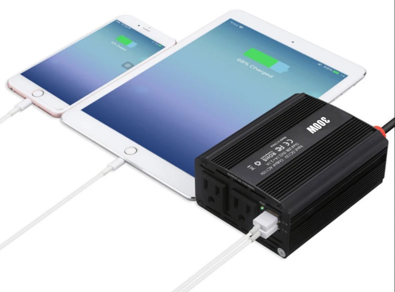 Инвертор 300 Вт 12 В переменного тока 220 В инвертор мощности инвертор немодулированного синусоидального сигнала