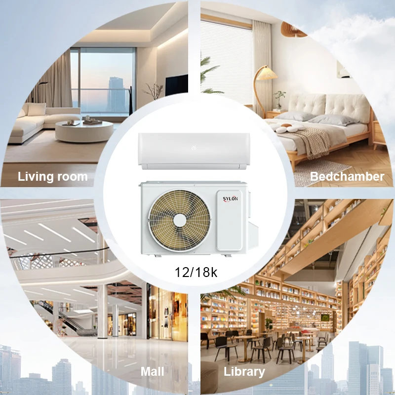 12000Btu 3.0kw Split Air Conditioning 220V 50Hz T1 Cooling And Heating Air Conditioner With Inverter Ac
