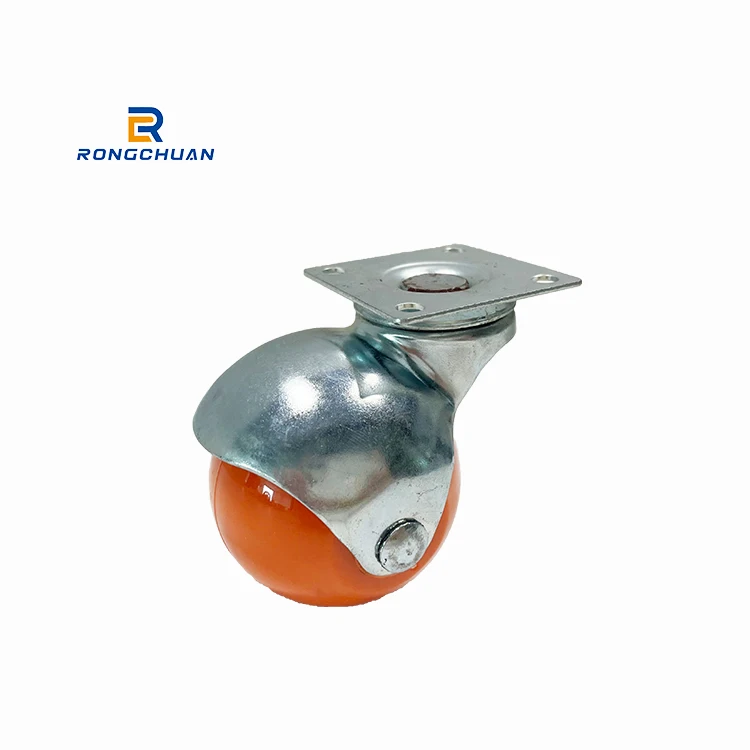 Light Duty Swivel 2 Inch Table Castor Wheel Universal Roller Ball Castors Black Rubber 50 mm Chair Ball Casters For Furniture