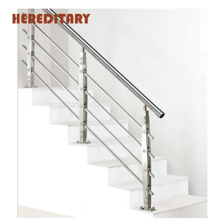 Manufacturer wood handrail stainless steel interior portable stair railings for indoor stairs.