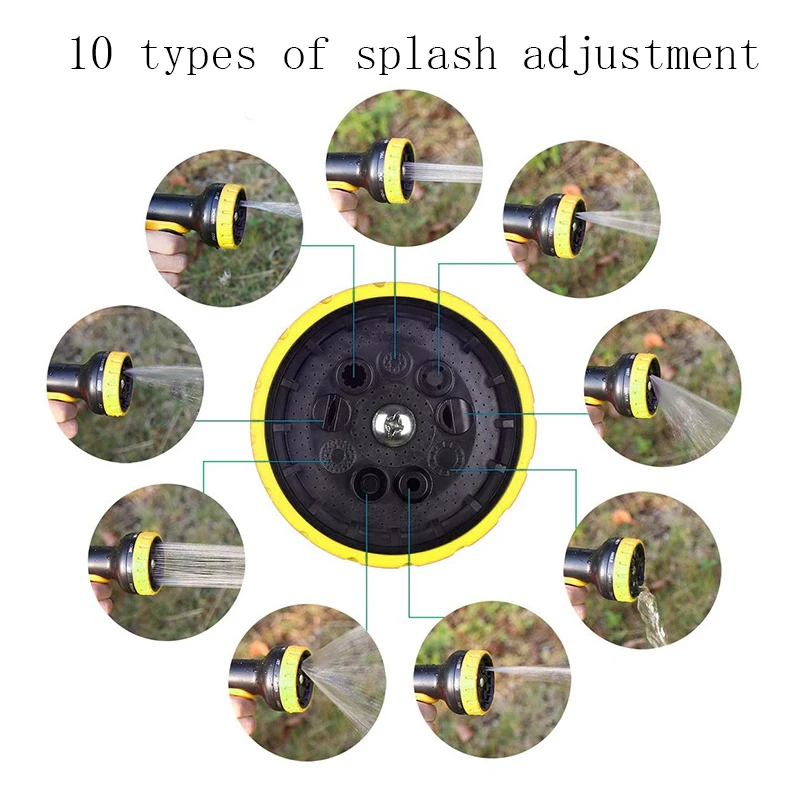 Factory Direct Retractable Garden Water Hose Car Washer Water Hose Pipe 10 Patterns Expandable Garden Hose Set